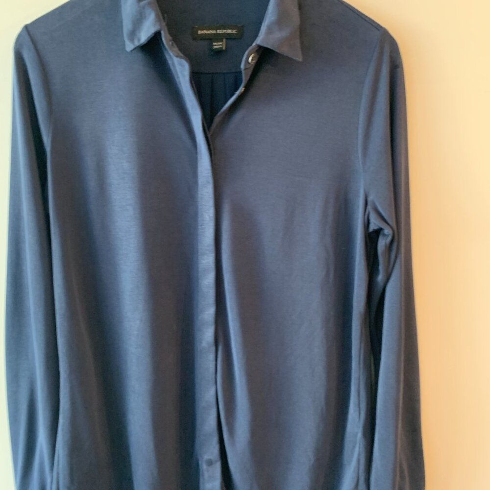 BANANA REPUBLIC Deep blue/gray Blouse